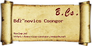 Bánovics Csongor névjegykártya