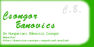 csongor banovics business card
