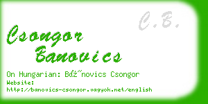 csongor banovics business card